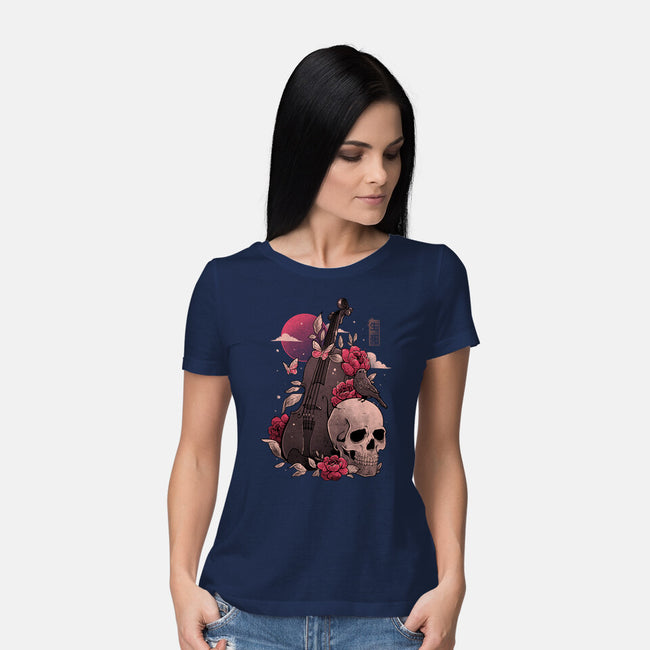Death And Music-womens basic tee-eduely