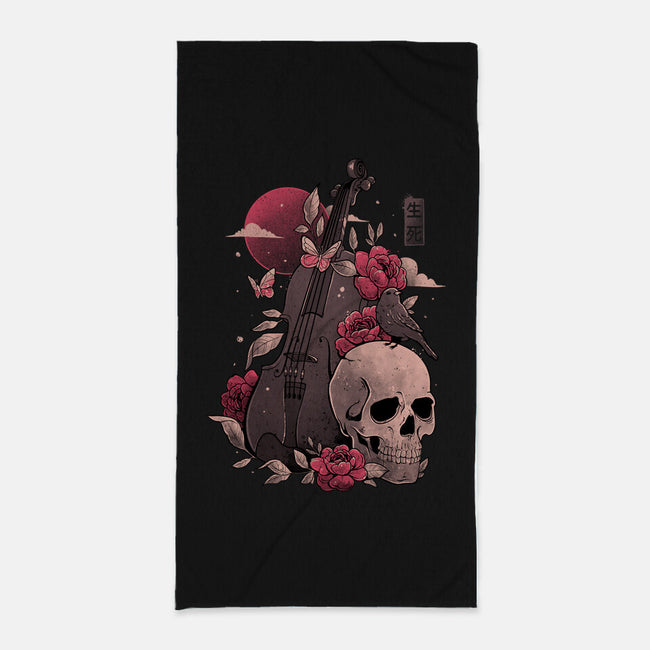 Death And Music-none beach towel-eduely