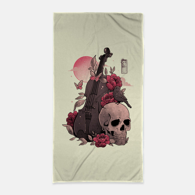 Death And Music-none beach towel-eduely