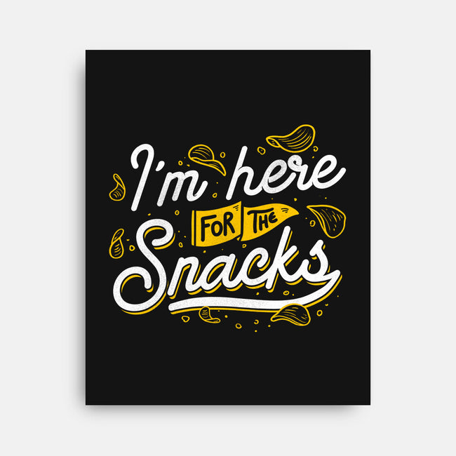 Here For The Snacks-none stretched canvas-tobefonseca