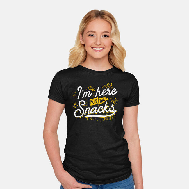 Here For The Snacks-womens fitted tee-tobefonseca