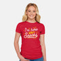 Here For The Snacks-womens fitted tee-tobefonseca