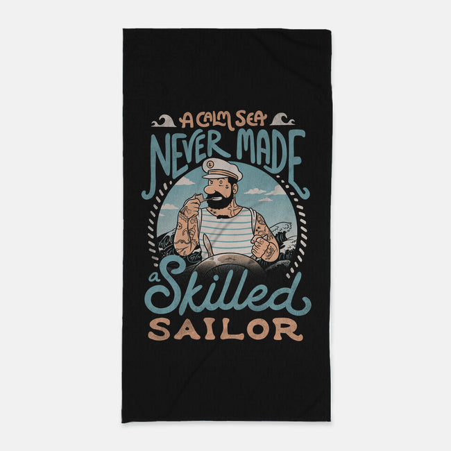 A Skilled Sailor-none beach towel-tobefonseca