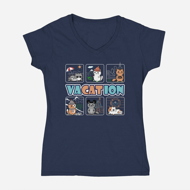 VaCATion-womens v-neck tee-NMdesign