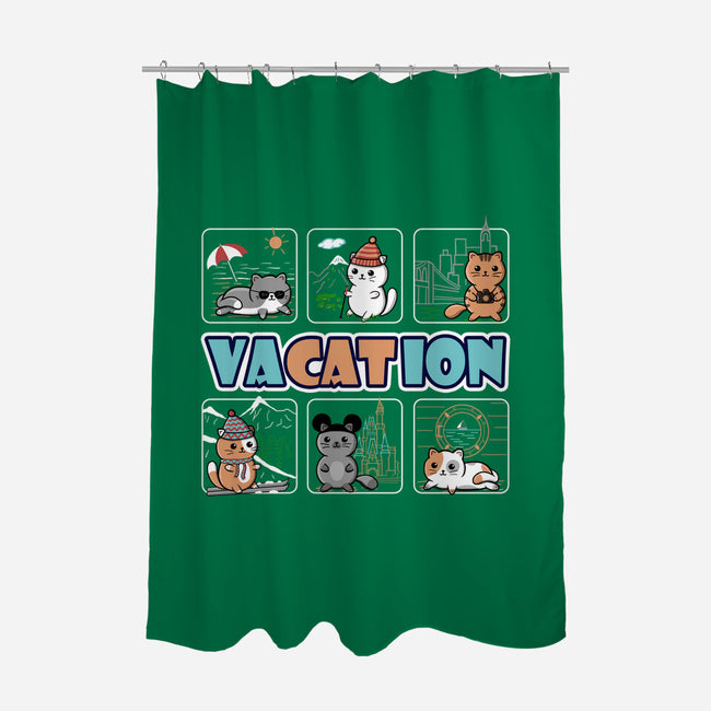 VaCATion-none polyester shower curtain-NMdesign