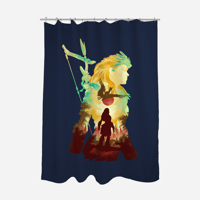 Adventure To The West-none polyester shower curtain-hypertwenty