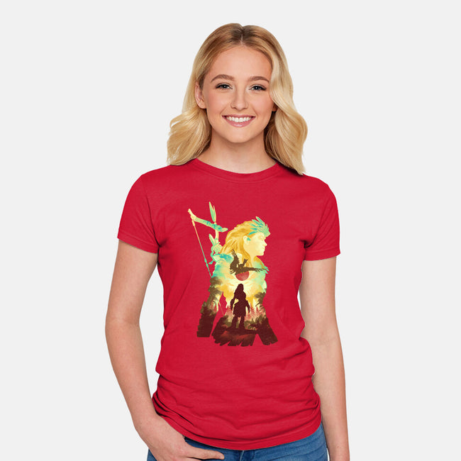 Adventure To The West-womens fitted tee-hypertwenty
