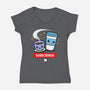 Subscribed To Coffee-womens v-neck tee-Boggs Nicolas