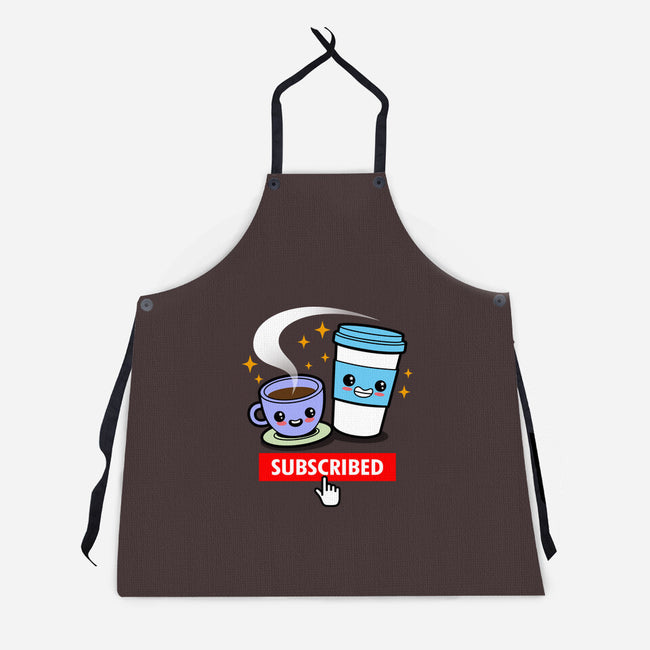 Subscribed To Coffee-unisex kitchen apron-Boggs Nicolas