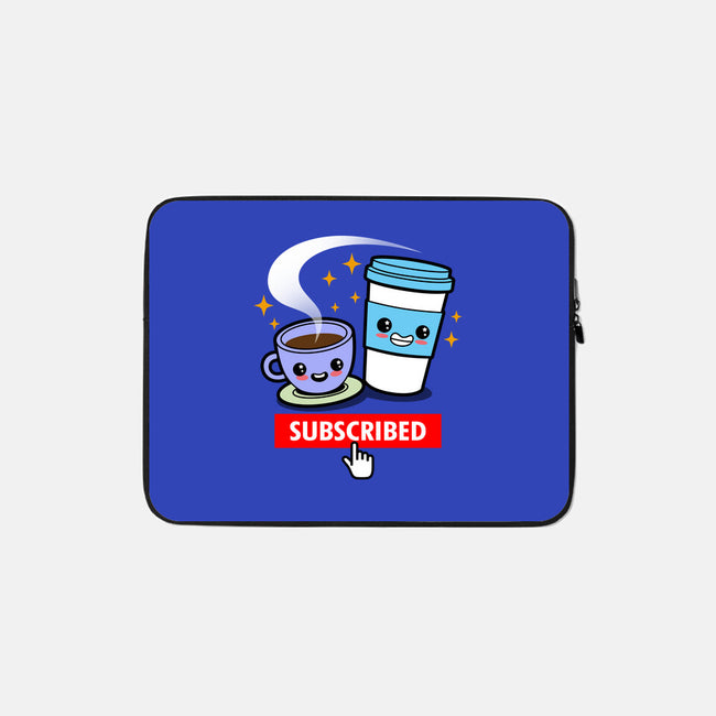 Subscribed To Coffee-none zippered laptop sleeve-Boggs Nicolas