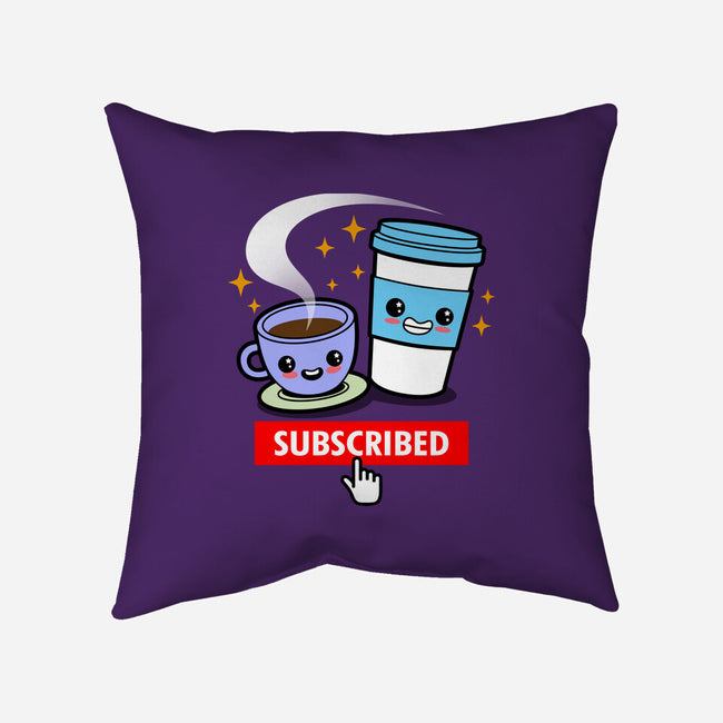 Subscribed To Coffee-none removable cover w insert throw pillow-Boggs Nicolas