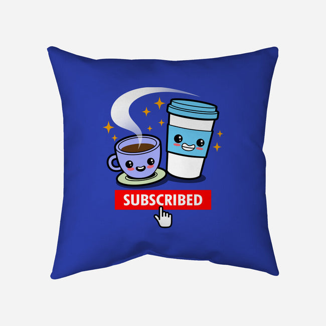 Subscribed To Coffee-none removable cover w insert throw pillow-Boggs Nicolas