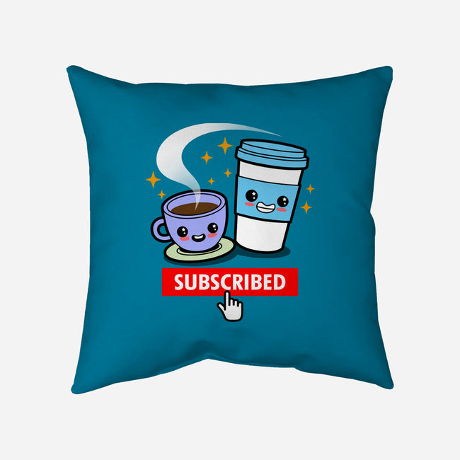 Subscribed To Coffee-none removable cover throw pillow-Boggs Nicolas