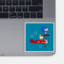 Blue Baron-none glossy sticker-mikebonales