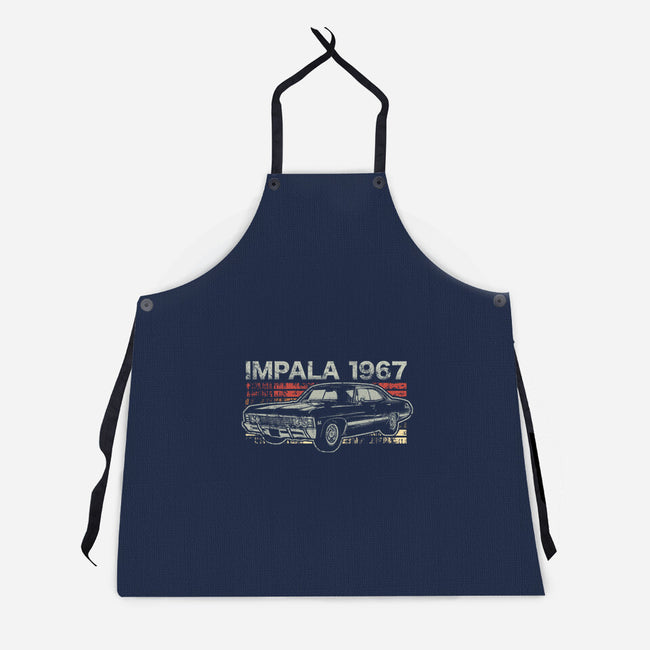 Retro Impala-unisex kitchen apron-fanfreak1