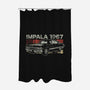 Retro Impala-none polyester shower curtain-fanfreak1