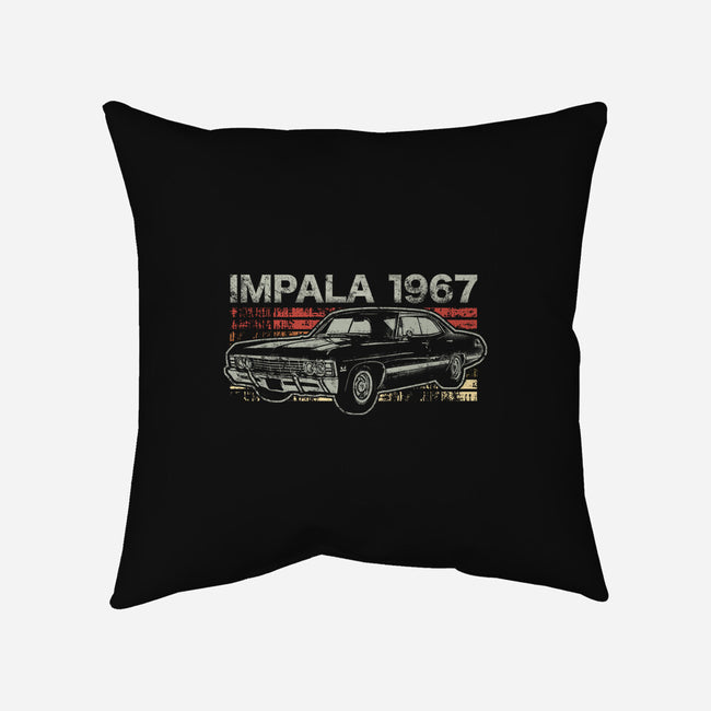 Retro Impala-none removable cover w insert throw pillow-fanfreak1