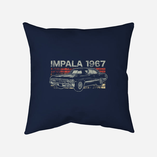 Retro Impala-none removable cover w insert throw pillow-fanfreak1