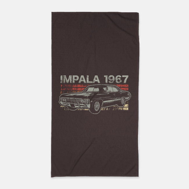 Retro Impala-none beach towel-fanfreak1