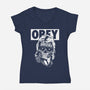 Consume And Obey-womens v-neck tee-Jonathan Grimm Art