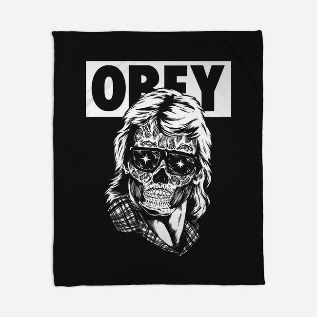 Consume And Obey-none fleece blanket-Jonathan Grimm Art