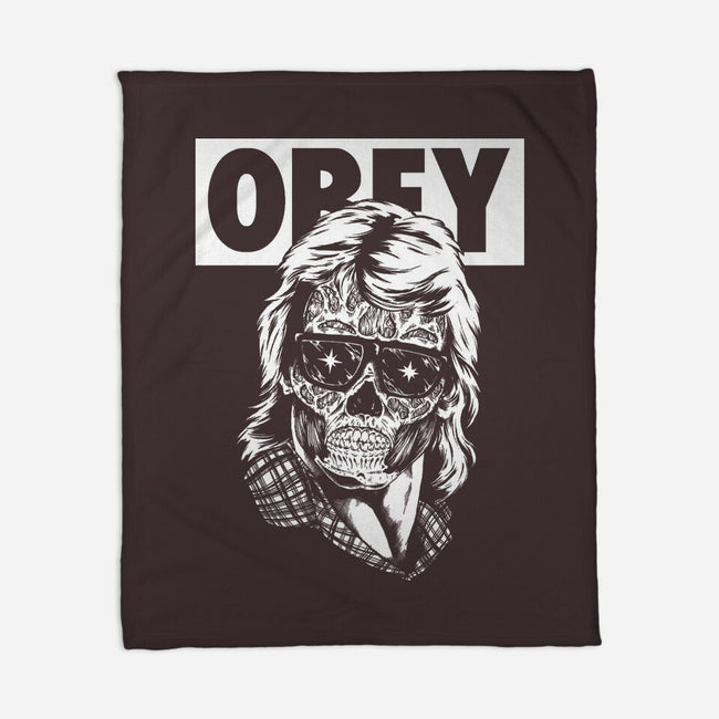 Consume And Obey-none fleece blanket-Jonathan Grimm Art