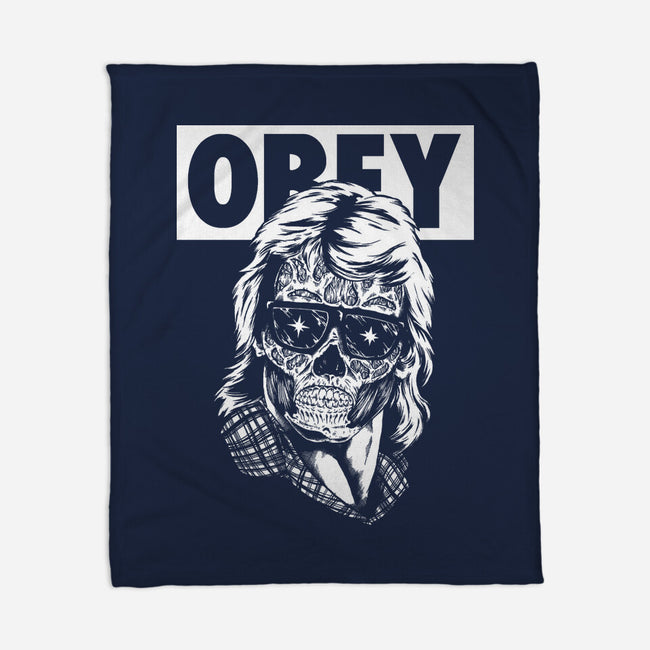 Consume And Obey-none fleece blanket-Jonathan Grimm Art