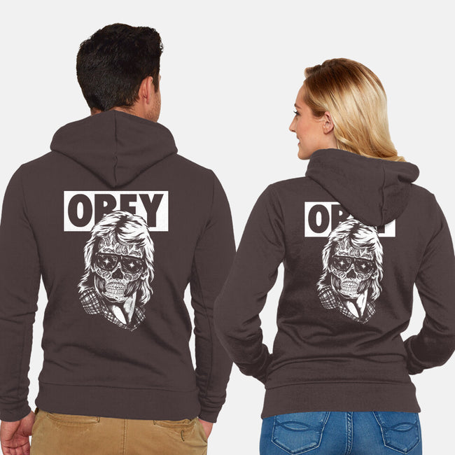 Consume And Obey-unisex zip-up sweatshirt-Jonathan Grimm Art