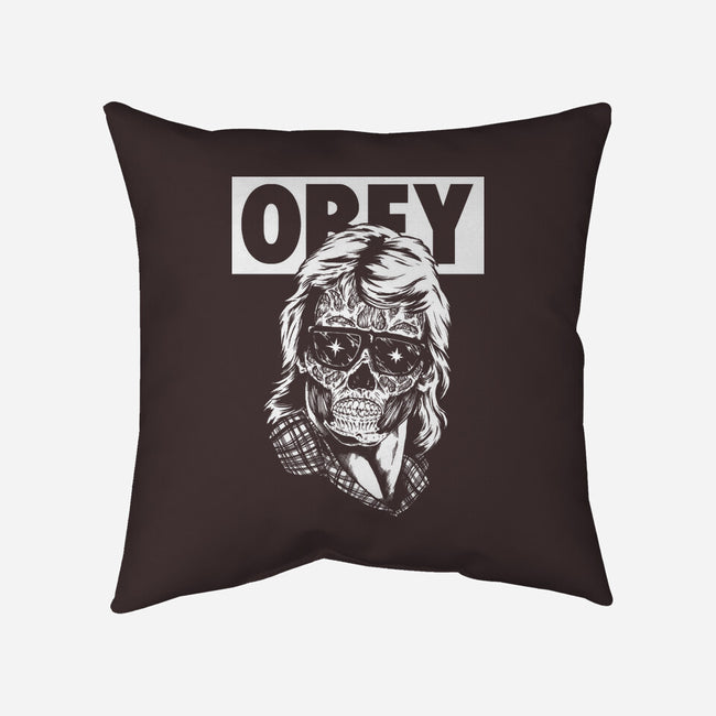 Consume And Obey-none removable cover w insert throw pillow-Jonathan Grimm Art