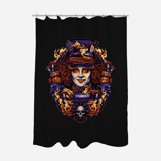 Mad For Hats-none polyester shower curtain-glitchygorilla