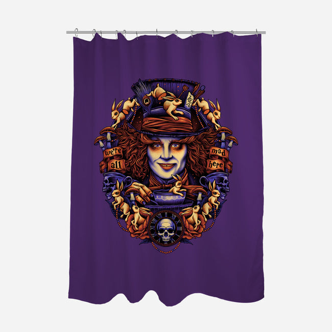 Mad For Hats-none polyester shower curtain-glitchygorilla