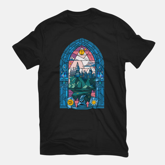 Stained Glass Castle-womens basic tee-daobiwan