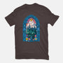 Stained Glass Castle-womens basic tee-daobiwan