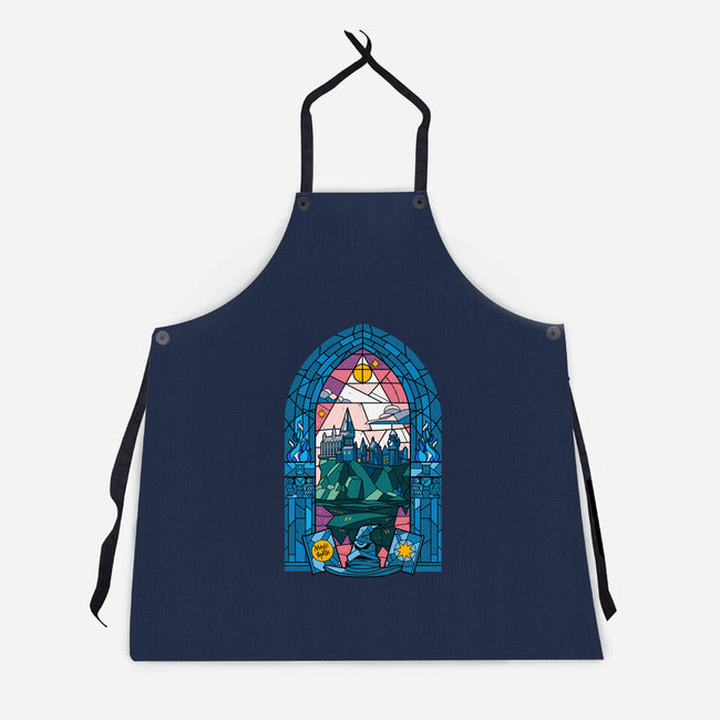 Stained Glass Castle-unisex kitchen apron-daobiwan