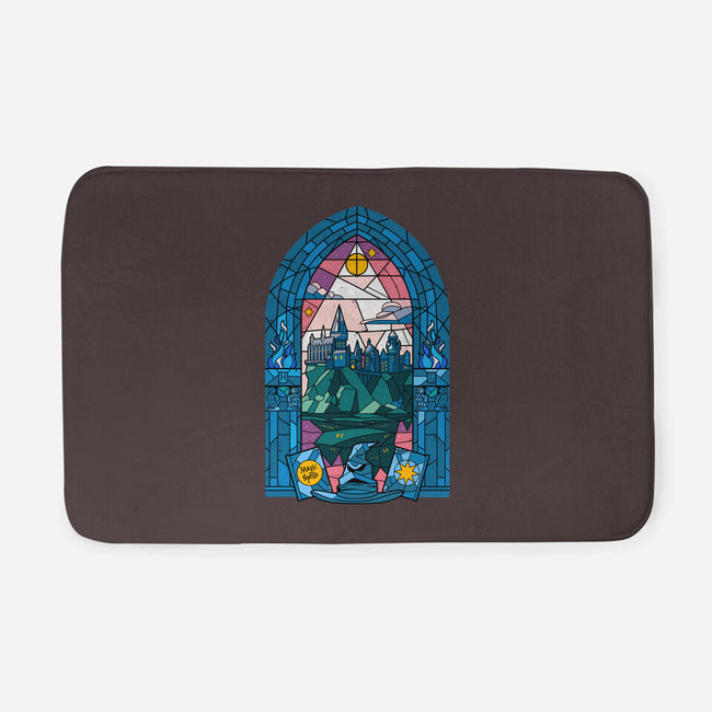 Stained Glass Castle-none memory foam bath mat-daobiwan