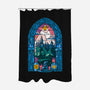 Stained Glass Castle-none polyester shower curtain-daobiwan