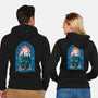 Stained Glass Castle-unisex zip-up sweatshirt-daobiwan