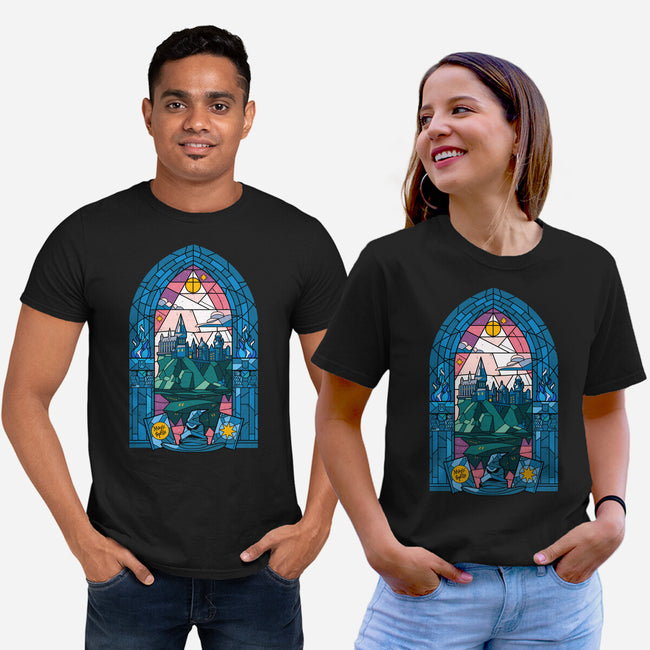 Stained Glass Castle-unisex basic tee-daobiwan