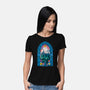 Stained Glass Castle-womens basic tee-daobiwan