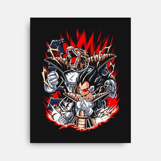 The Prince Of Saiyans-none stretched canvas-Knegosfield
