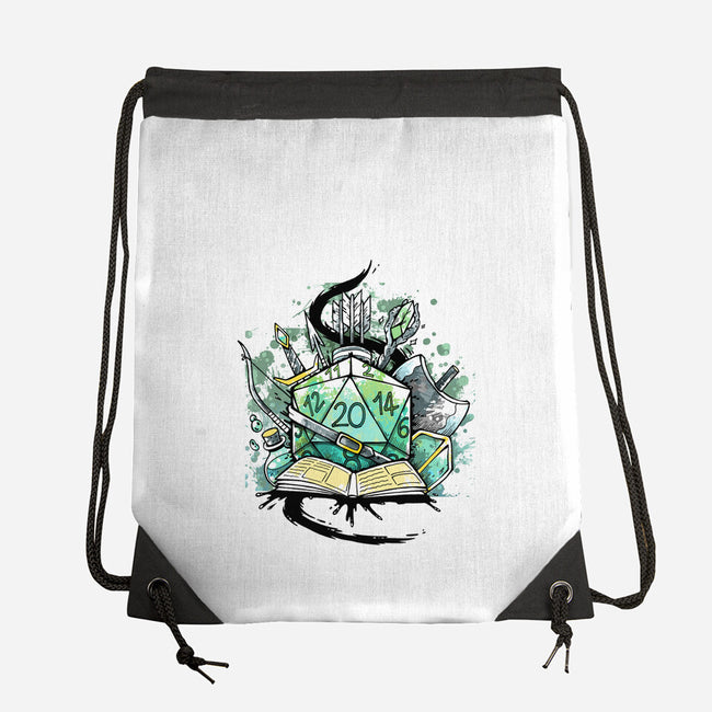 Dice Sketch-none drawstring bag-Vallina84