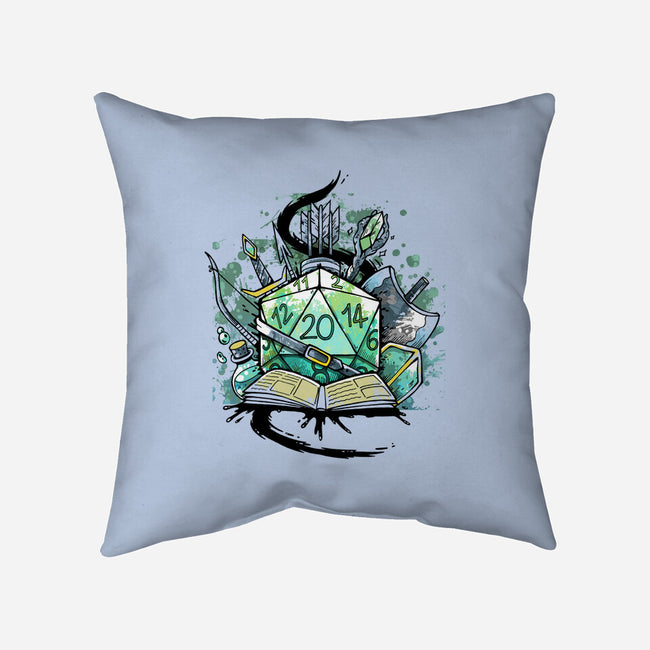 Dice Sketch-none removable cover w insert throw pillow-Vallina84
