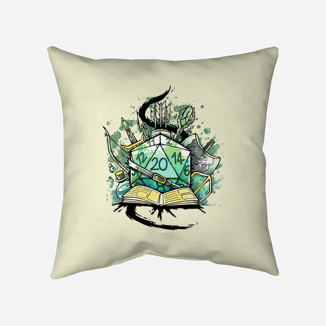 Dice Sketch-none removable cover w insert throw pillow-Vallina84