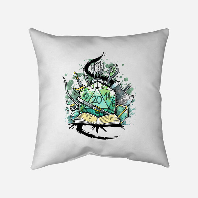 Dice Sketch-none removable cover w insert throw pillow-Vallina84