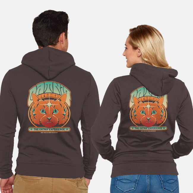 Catnip Experience-unisex zip-up sweatshirt-zawitees