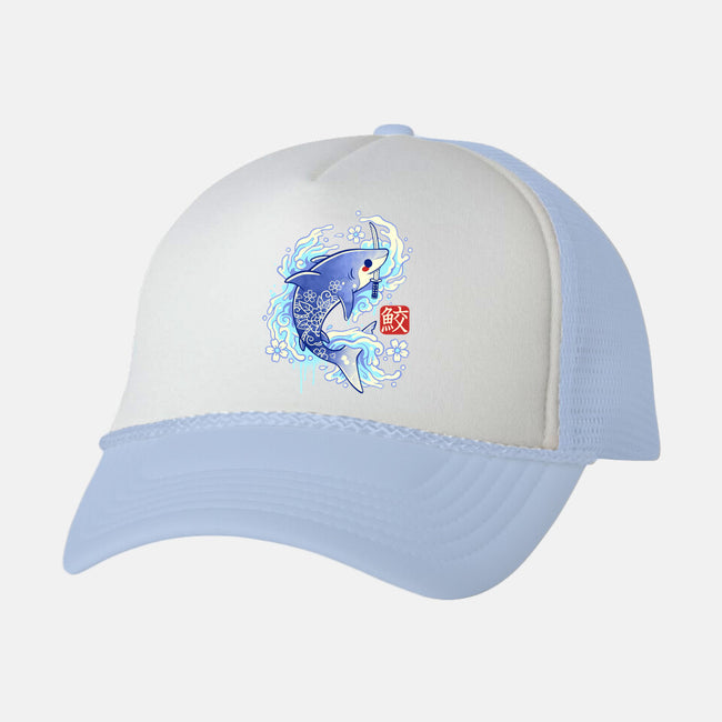 Japanese Shark Kawaii-unisex trucker hat-NemiMakeit