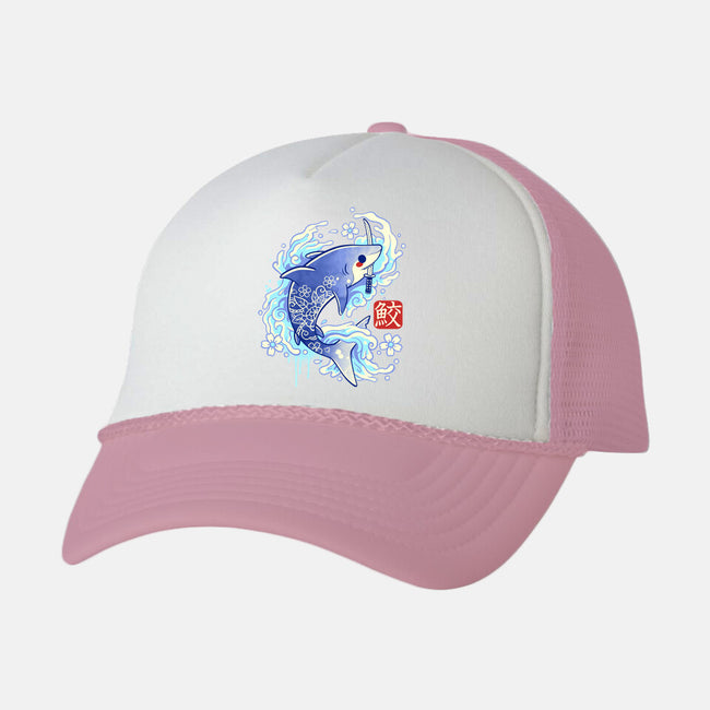 Japanese Shark Kawaii-unisex trucker hat-NemiMakeit