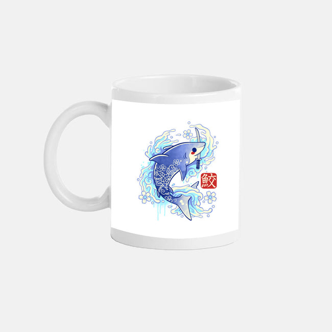 Japanese Shark Kawaii-none glossy mug-NemiMakeit