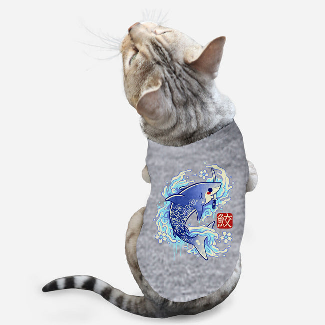 Japanese Shark Kawaii-cat basic pet tank-NemiMakeit