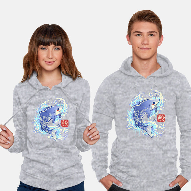 Japanese Shark Kawaii-unisex pullover sweatshirt-NemiMakeit